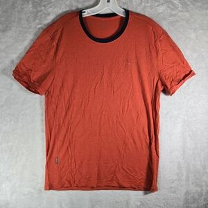 Icebreaker Merino Wool Blend T-Shirt Size Medium M Orange Tee Base Layer No Tag